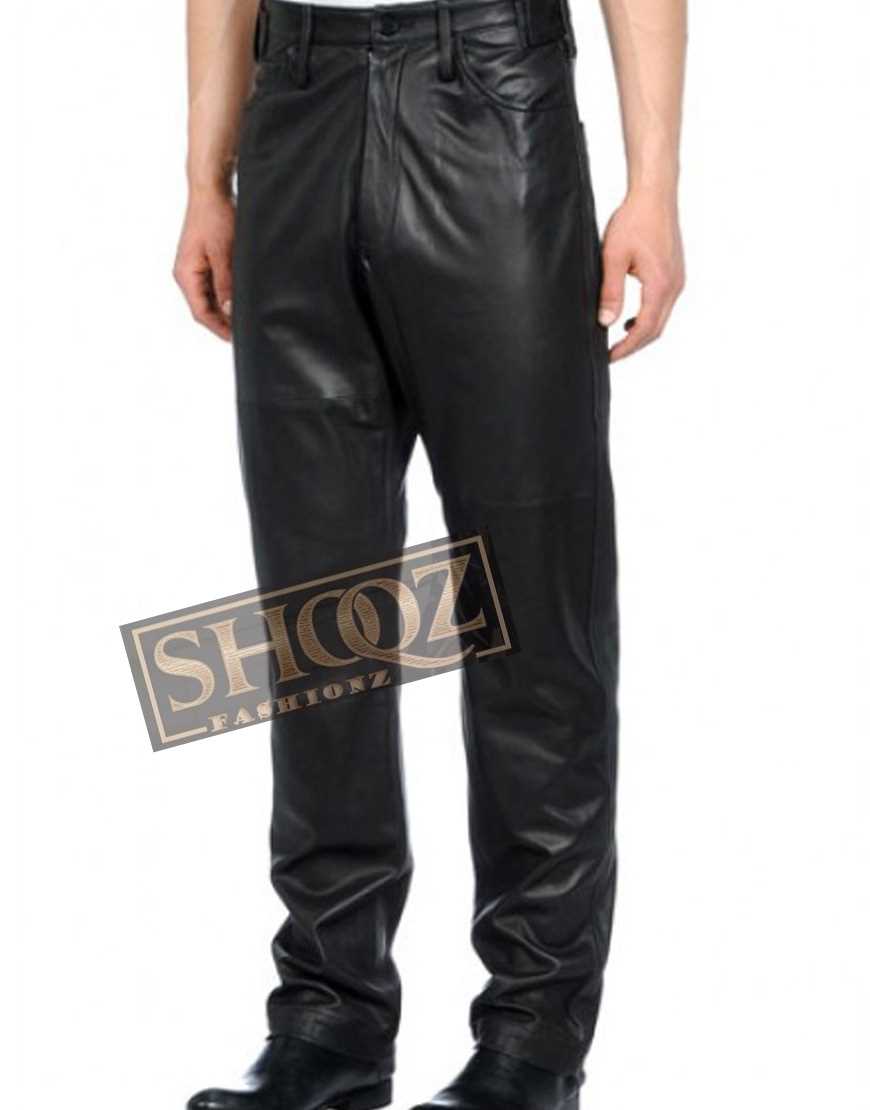Men Designers Loose Fit Leather Pant Men Designers Loose Fit Leather Pant